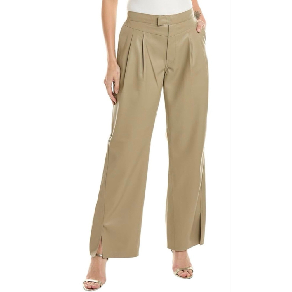 Women's Hudson Rosie Trouser w/ Forward Seam Chinchilla Faux Leather size 32 NWT